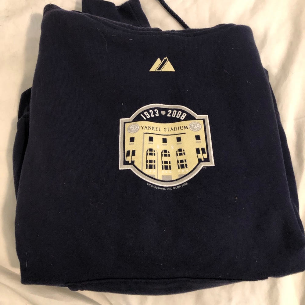 Yankee fans Navy Cotton Blend Hoodie